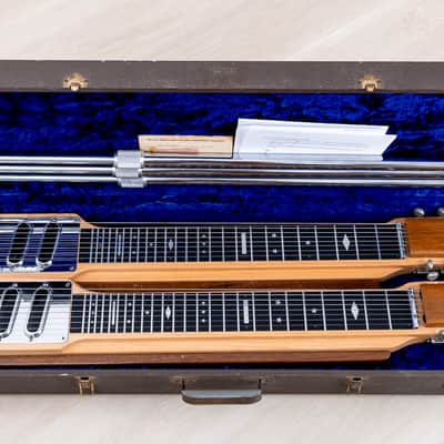 1958 Magnatone The Lyric G-85-DW Double Neck Console Lap Steel, Collector-Grade w/ Case, Receipt, Hangtag image 16