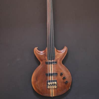 Custom  Handmade 35" Scale Fretless Bass  Natural Walnut image 2