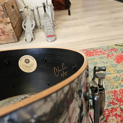 Bucks County Drum Co. 14x7" Relic Series Mahogany Snare in Charcoal Pearl image 12