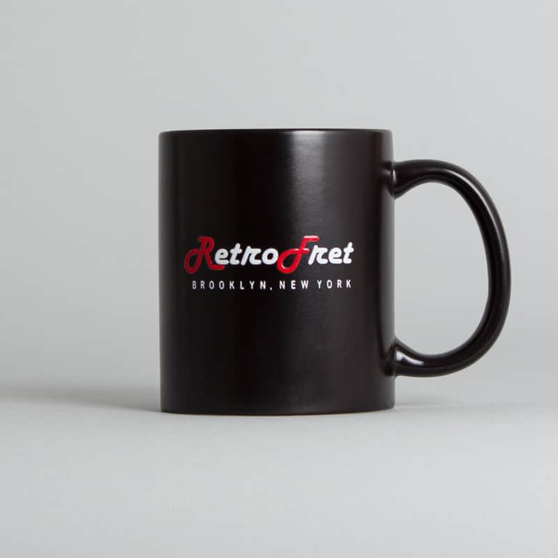 Retrofret Vintage Guitars Retrofret Coffee Mug 2024 - black with red and white lettering image 1