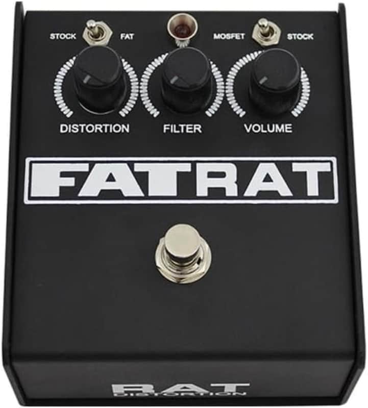 Pro Co FATRAT Distortion/Fuzz/Overdrive Effects Pedal w/ Selectable MOSFET Clipping and Thick Boost Distortion & 1 FREE StageMASTER SEGLL-06 6" Right Angle to Right Angle Patch Cable image 1