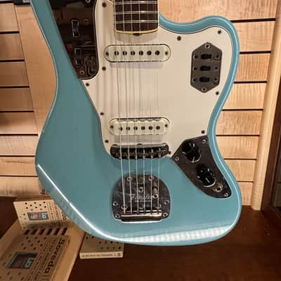 Fender Custom Shop 1966 Jaguar Journeyman Relic, Aged Daphne Blue, w/Painted Headcap and Lollars HSC 2020 image 2