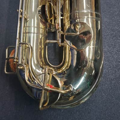 King Super 20 Bari Sax 1960 - Lacquered Brass image 18