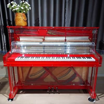 SCHONA UP-125 Custom Modern Luxury 88-Key Acrylic Crystal Upright Mechanical Piano Solid Wood Keyboard Soundboard image 2