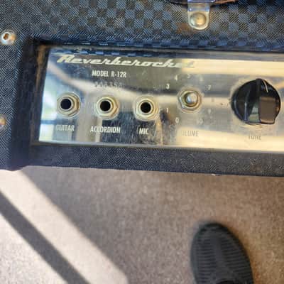 Vintage 1960s Ampeg R-12R Reverberocket 1X12" Combo Amplifier - Blue with Footswitch image 8