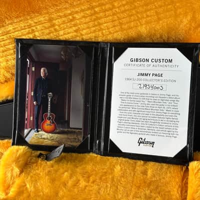 Used 2024 Gibson Custom Shop Jimmy Page Collector's Edition "Signed" 1964 SJ-200 Murphy Lab Light Aged Cherry Tea w/case TSU25248 image 23