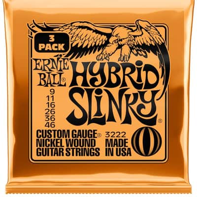 (3 Pack) Ernie Ball Hybrid Slinky Nickel Wound Sets, .009 - .046 Bild 3