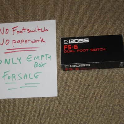 lightly handled (generally mostly very clean) Boss EMPTY BOX ONLY for FS-6 Dual Foot Switch (NO footswitch / NO paperwork) specifically from  2014 - but can be a home for a different year FS-6 footswitch (link for Manual in is description) image 1