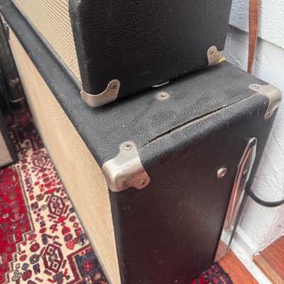 Fender Bandmaster 1965 piggyback. Head+cab 2X12 blackface image 3