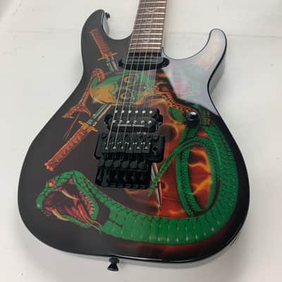 ESP George Lynch GL Black w/ Skulls & Snakes Graphic Electric Guitar New w/ Case - Skull -In Stock! image 11