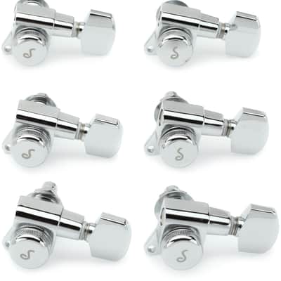 Schaller M6 135 Tuning Machines - 6 in-line Chrome (3-pack) Bundle image 1