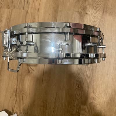 Sonor D-420 Phonic 14x4" 10-Lug Ferro-Manganese Steel Piccolo Snare Drum 1982 - 1994 - Chrome-Plated image 7