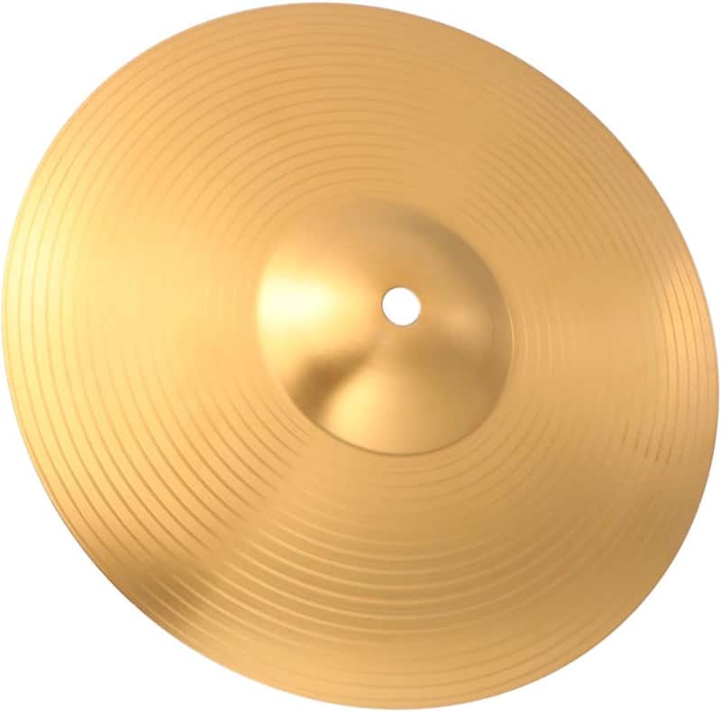 10 Inch Drum Cymbal Brass Crash Ride Hi-Hat Percussion Instrument for Beginners and Professional Jazz Drummers image 1