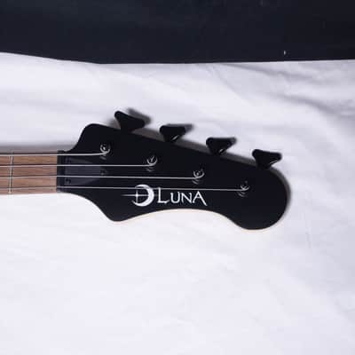 LUNA Tattoo 34" long scale 4-string BASS guitar w/ Case NEW TAT 34 - Laser Etch image 5