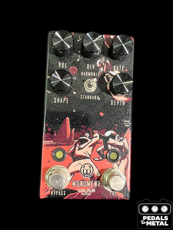 Walrus Audio Monument Harmonic Tap Tremolo V2 Limited Edition - Luna Series 2021 - Black / Red - X20273 image 1
