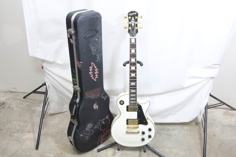 Epiphone LP-Custom Inspired by Gibson 6 String Electric Guitar - White image 1