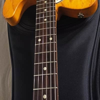 Telecaster Haar Guitar Trad T Thinline  orange antique aged imagen 2