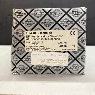 Neumann TLM 103 mt Large Diaphragm Cardioid Condenser Microphone 1997 - Present - Black image 10