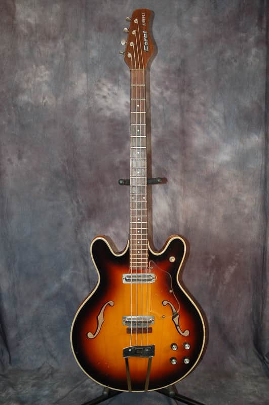 Video Demo 1967 Danelectro Coral Firefly Bass F2B4 Lipstick Pickups OrigVictoria Hardshell Case image 1
