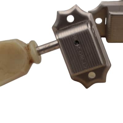 Kluson® 3/3by side Gibson style AGED Ltd.Edt. VTR Tuners Single Line/Single Ring Nickel image 3
