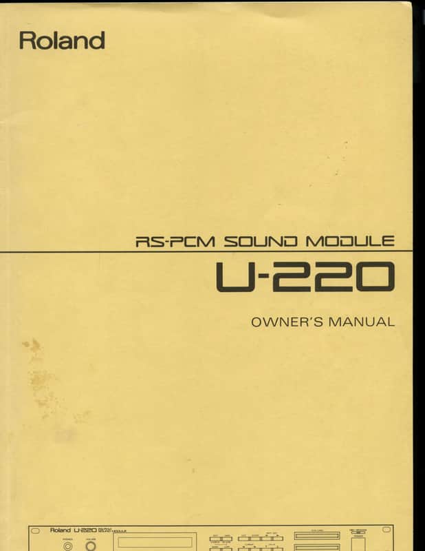Roland U-220 Manual image 1