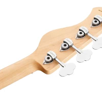Sadowsky MetroLine 21-Fret Vintage J/J Bass-Swamp Ash Body-4 String-Almond Sunburst Transparent Satin image 8