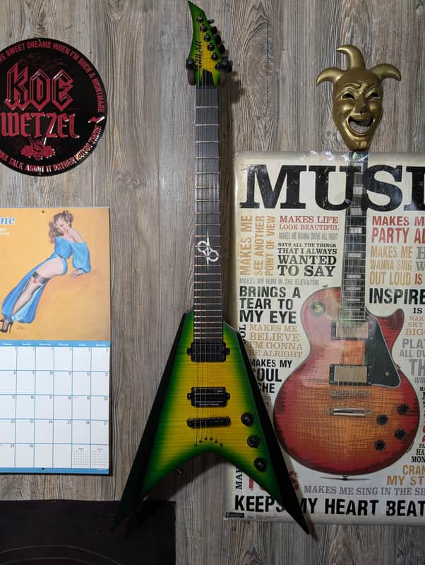 Solar Guitars V2.6LB 2023 - Lime Burst Matte image 1