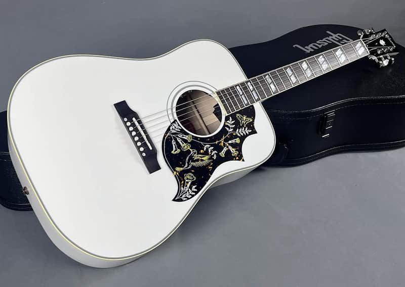 Gibson Custom Limited Edition Hummingbird Maple Acoustic-electric Guitar - Alpine White ~ As New!