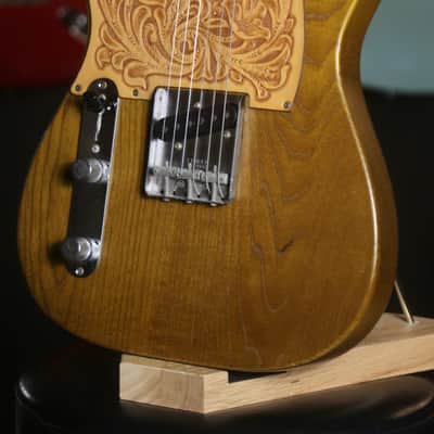 1986-1987 Fender Japan Telecaster CTL-50RL, Left-Handed, MIJ - Antique Ash - Leather Pickguard / Pro Setup image 3