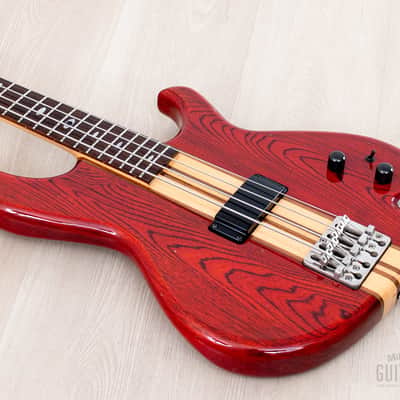 1982 Aria Pro II SB-R60 PR Vintage Neck Through Bass Padauk Red, Near-Mint, Japan Matsumoku image 10