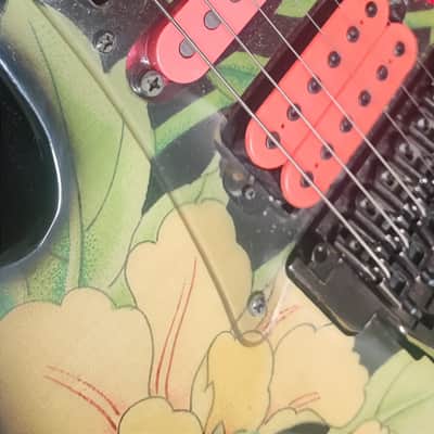 Ibanez JEM77-FP Steve Vai Signature 1988 - 2004 - Black Floral Pattern image 2