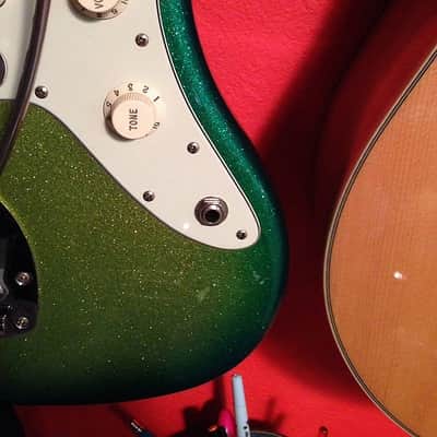Fender Jazzmaster Body 2008 Green  Sparkle Burst image 4