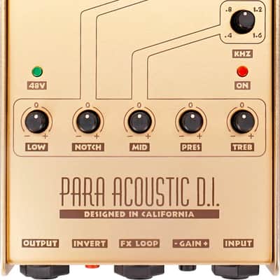 LR Baggs Para DI/Preamp Acoustic Effects Pedal, Limited Edition 50th Anniversary Gold image 9