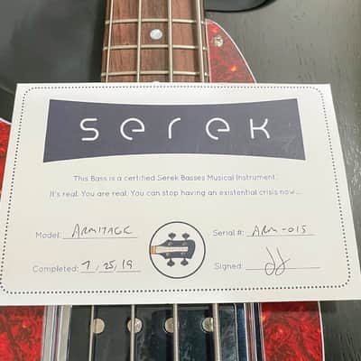 Serek Armitage (Number 015) Left Handed 4-String Bass image 8