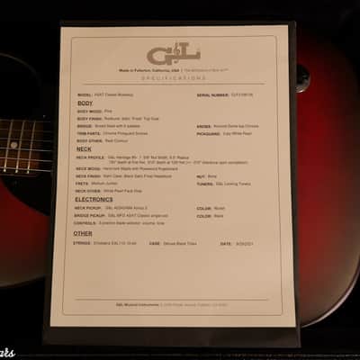 2021 G&L ASAT Classic Bluesboy - Redburst Satin image 10