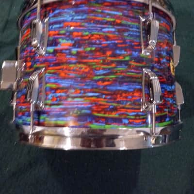 Ludwig 9X13 TOM EARLY 80'S - PSYCHEDELIC RED WRAP image 5