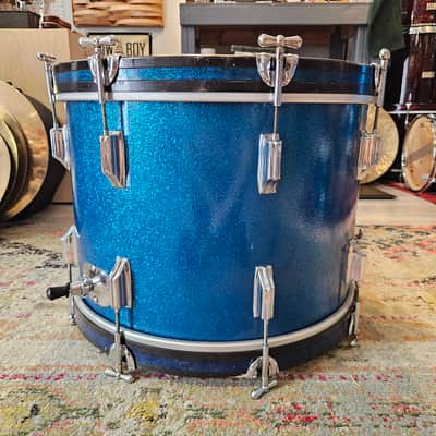 Rogers 20-16-13" Holiday Drum Kit in Blue Sparkle image 8