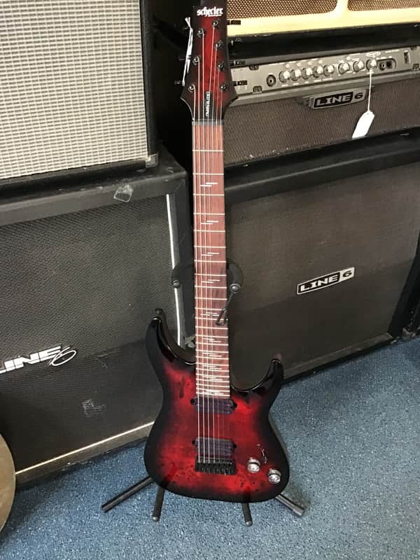 Schecter OMEN ELITE 7 CHERRY BURST LATE 2000’s - CHERRY BURST image 1