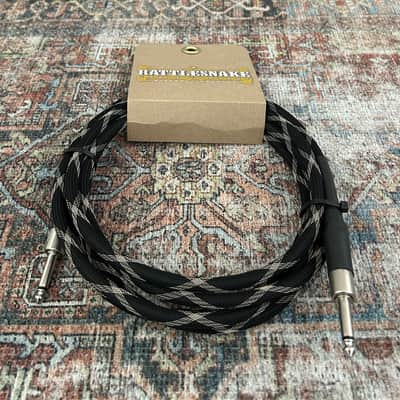 Rattlesnake Cable Company 10' Standard Instrument Cable S/S - Sidewinder Black Weave image 1