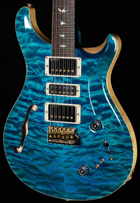 PRS Wood Library Willcutt Exclusive Special Semi-Hollow Quilt Maple Carroll Blue 10 Top (061) image 1