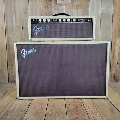 Fender Bassman 6G6-B Head 1962 Rough Blonde Tolex 2x12" Cab Serviced - Blonde image 1