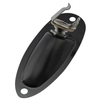 Boat Cup Jack Plate Ferrule For Strat Style Guitar, Black image 5