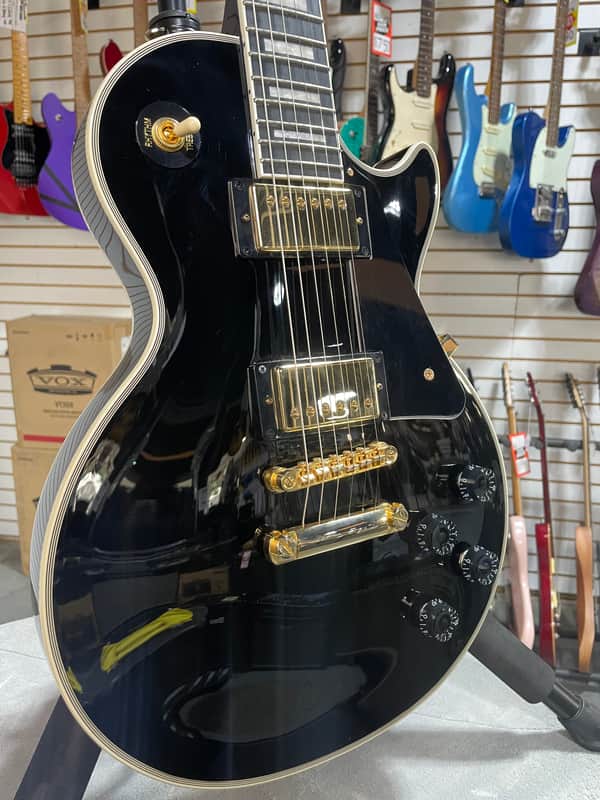 Epiphone Les Paul Custom - Ebony w/Crossrock Hardshell Case image 1
