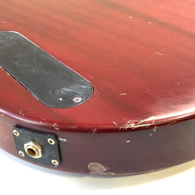 Greco TVB-65 c.1980s 32" Medium Scale Bass Guitar Mahogany w/Soft Case image 10