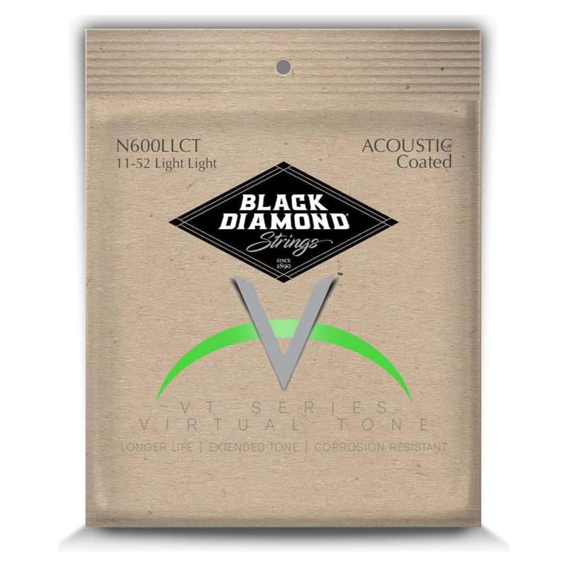 Black Diamond USA Premium Clear Coated Phosphor Bronze Acoustic Guitar Strings - Light Light-11-52 image 1