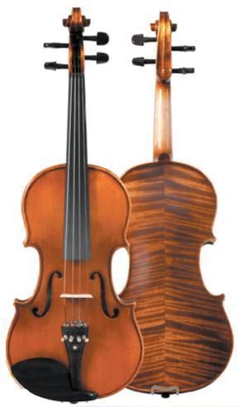 Adagio EM-130-1/4 Solid Spruce Top 1/4 Size Student Violin Outfit w/Lightweight Case & Bow image 1