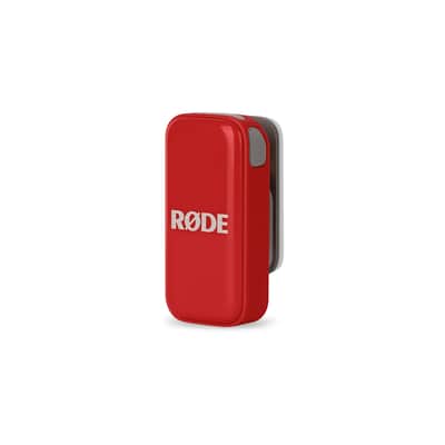 Rode Wireless Micro Microphone Kit (USB-C, Red) with Red Interview Micro Handheld Adapter image 2