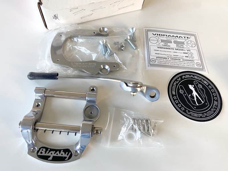 Early MADE in USA, Bigsby B5 Vibrato Tailpiece with Vibramate! NOS image 1