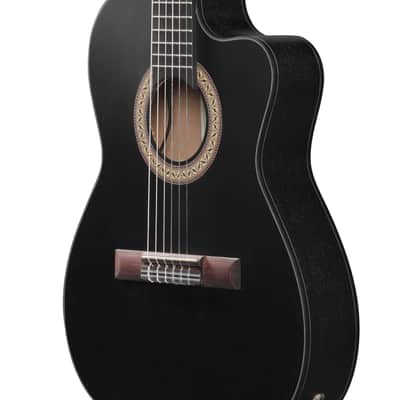 Ibanez GA5MHTCE-WK GA Classical Guitar 6-String - Weathered Black Open Pore image 17