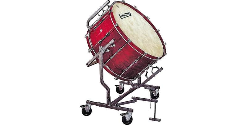 Ludwig LECB62X8GWF 20x36" Mounted Concert Bass Drum with Fiberskyn Heads and LE788 Stand image 1